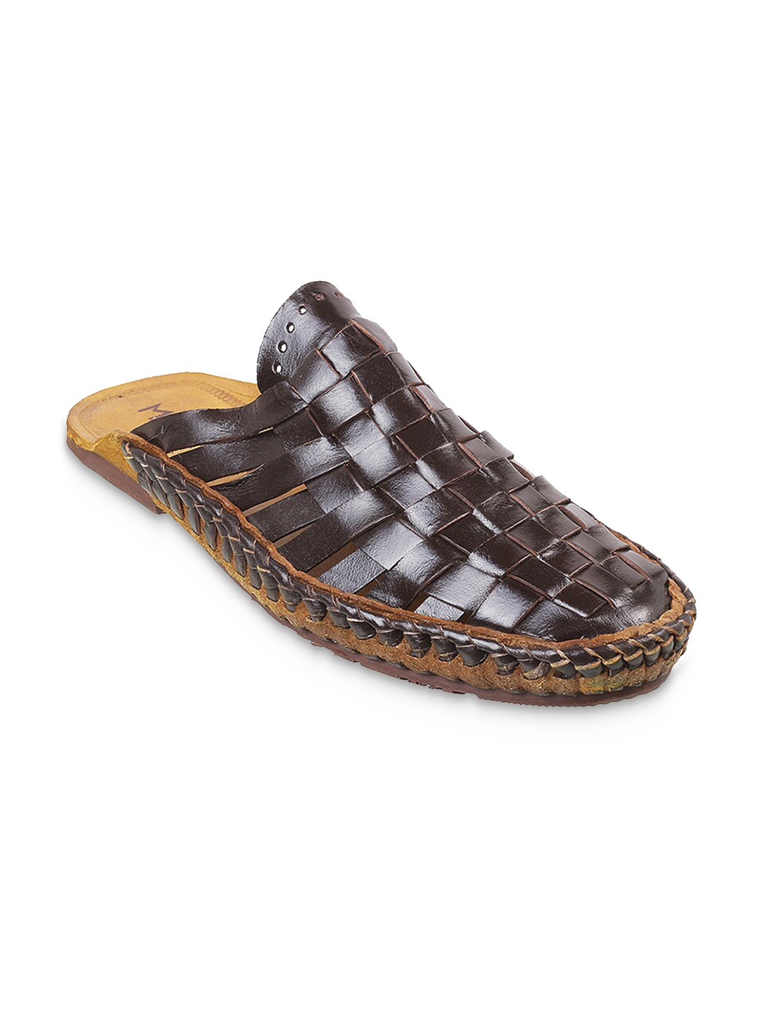 

Metro Men Braided Leather Shoe-Style Sandals, Brown