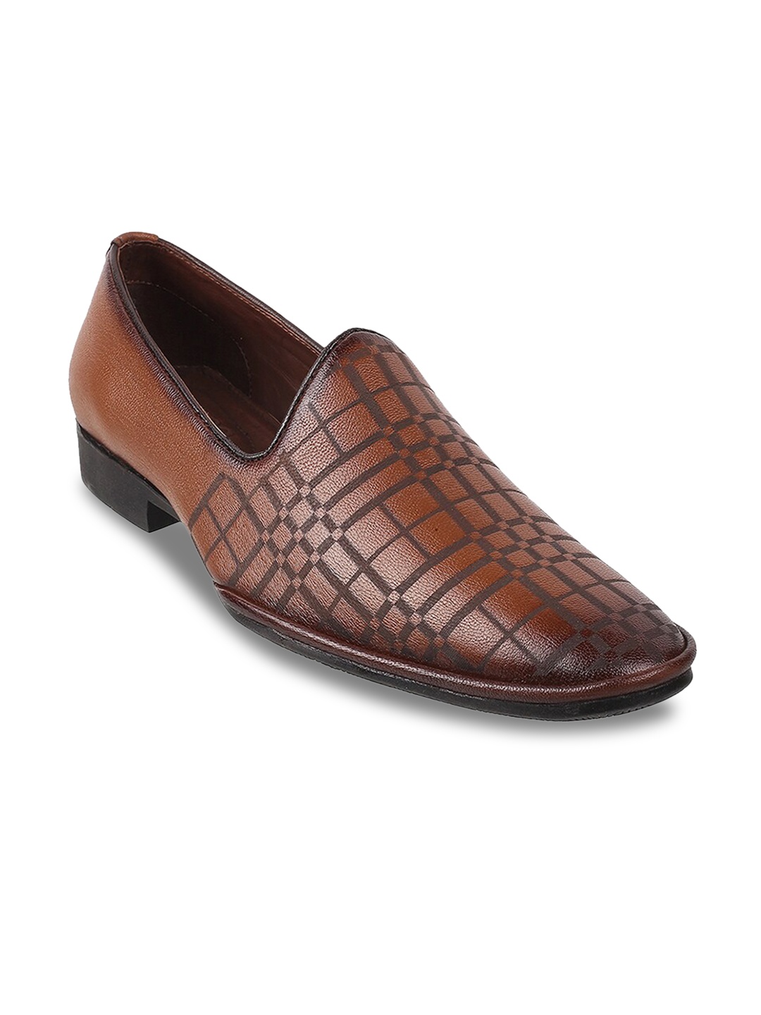 

Metro Men Textured Leather Loafers, Tan