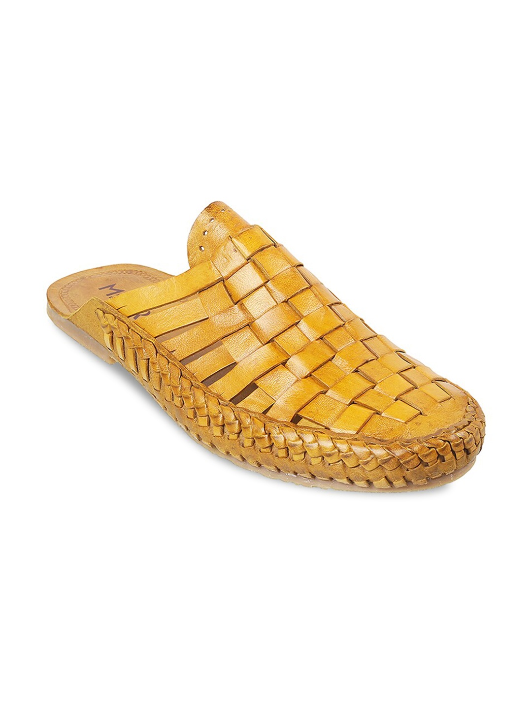 

Metro Men Braided Leather Shoe-Style Sandals, Beige