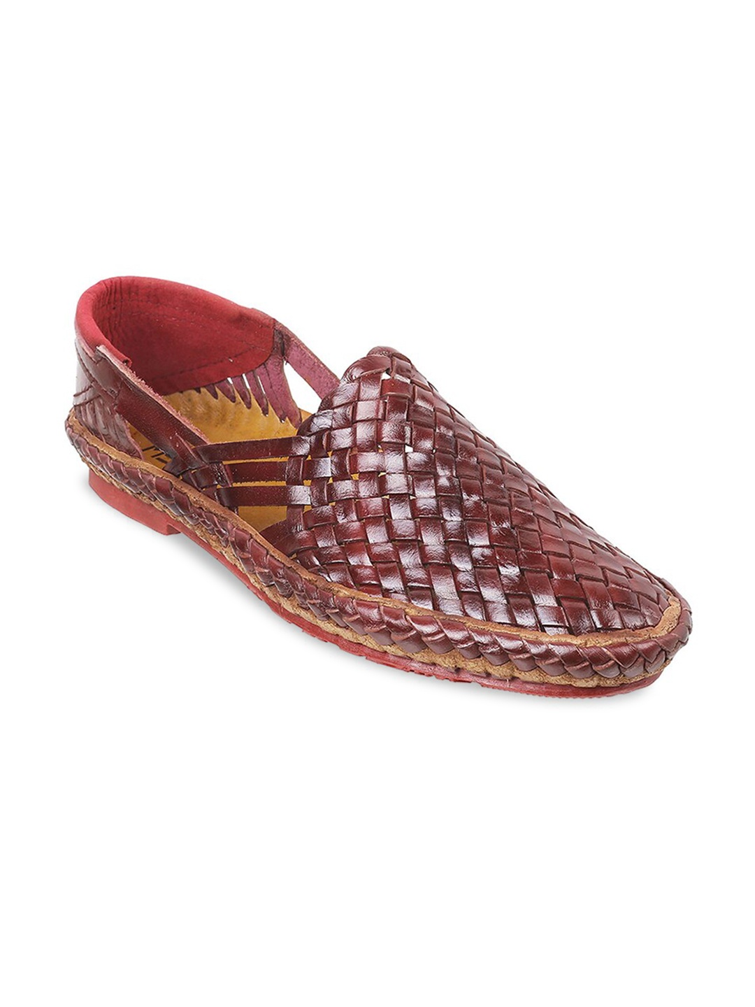 

Metro Men Braided Leather Shoe-Style Sandals, Maroon