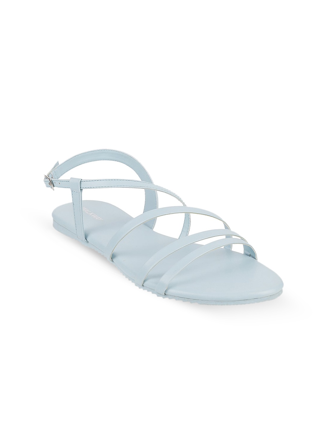 

WALKWAY by Metro Women Open Toe Flats With Backstrap, Blue