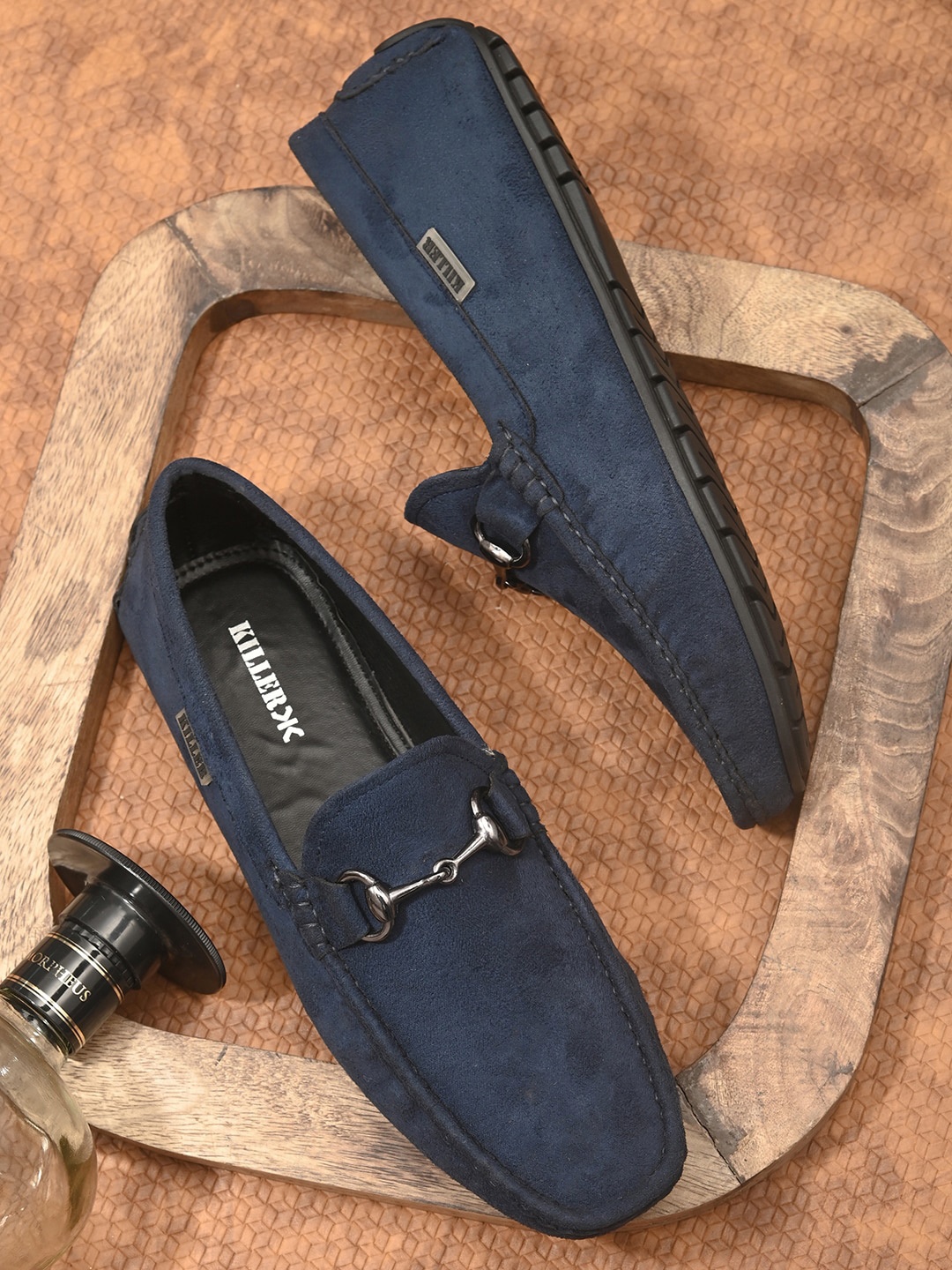 

Killer Men Embellished Comfort Insole Horsebit Loafers, Navy blue