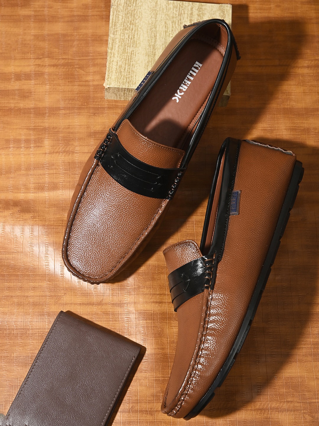 

Killer Men Textured Penny loafers, Tan