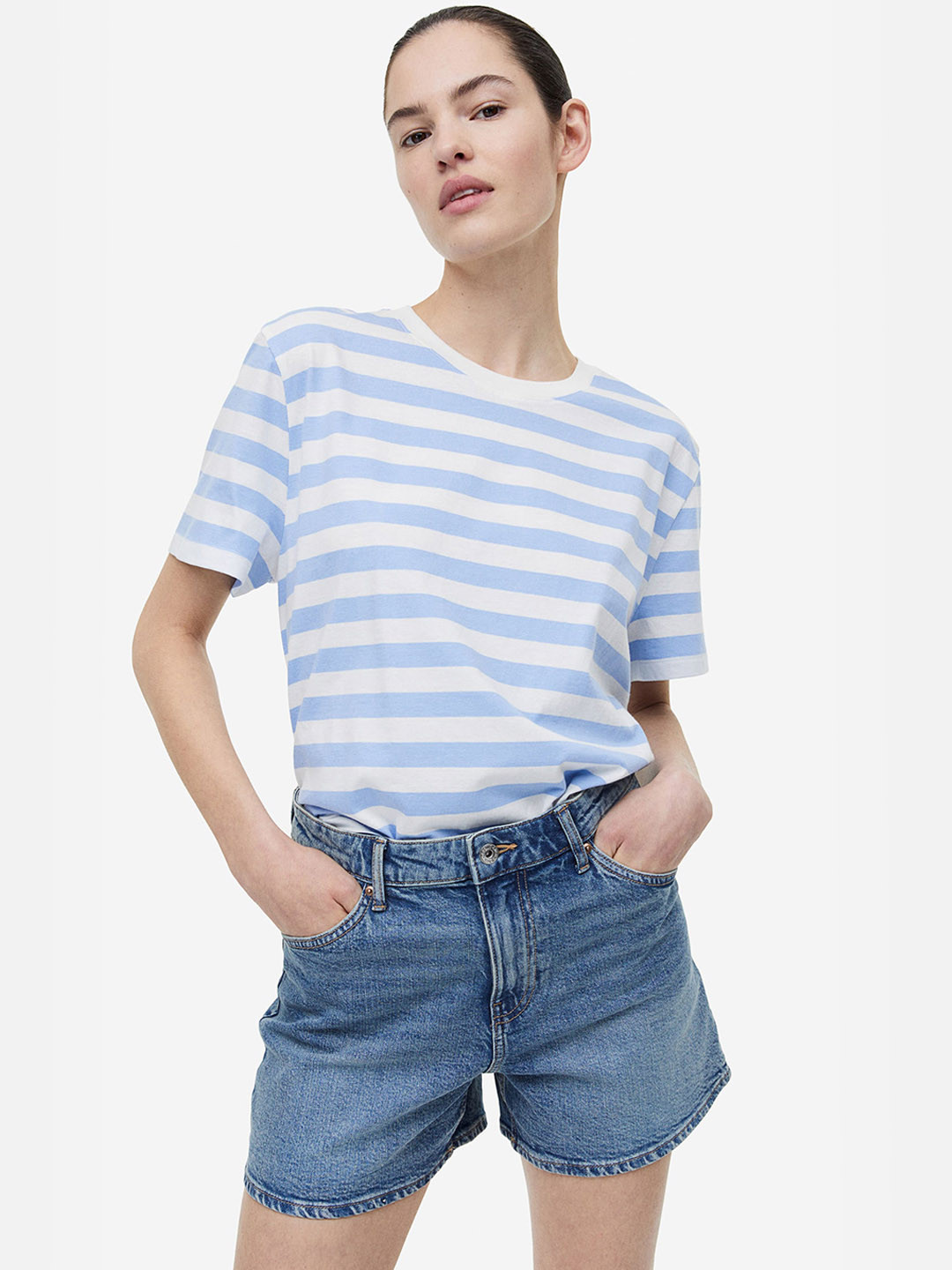 

H&M Women Denim Shorts, Blue