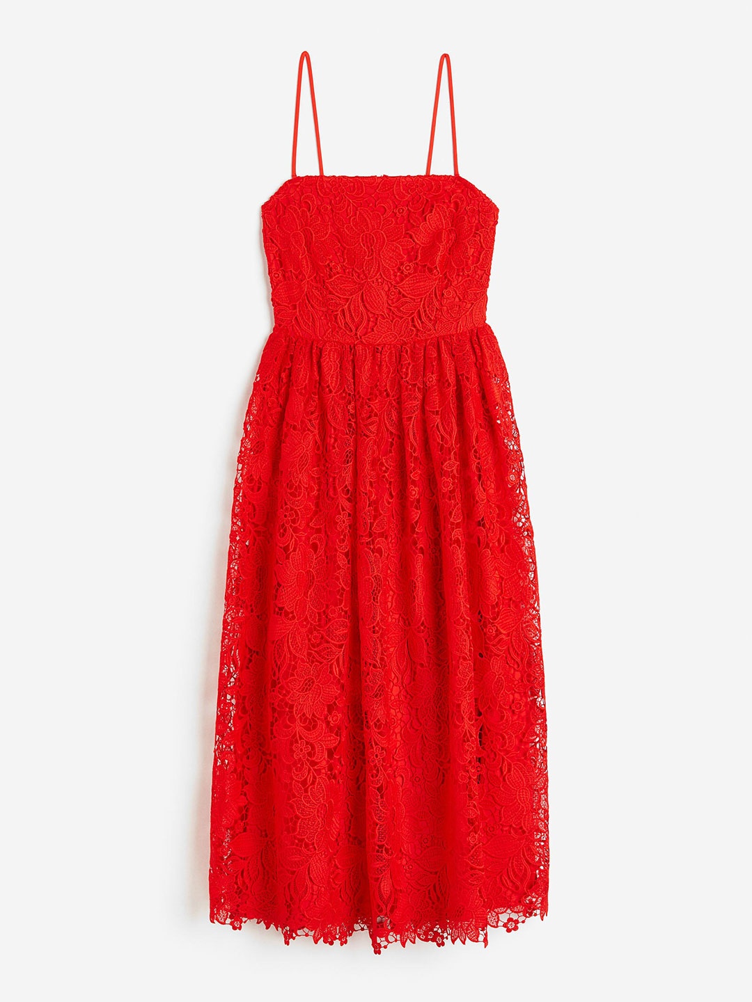 

H&M Lace Bandeau Dress, Red