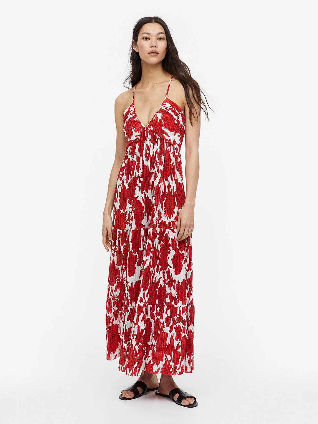 

H&M Pleated Maxi Dress, Red
