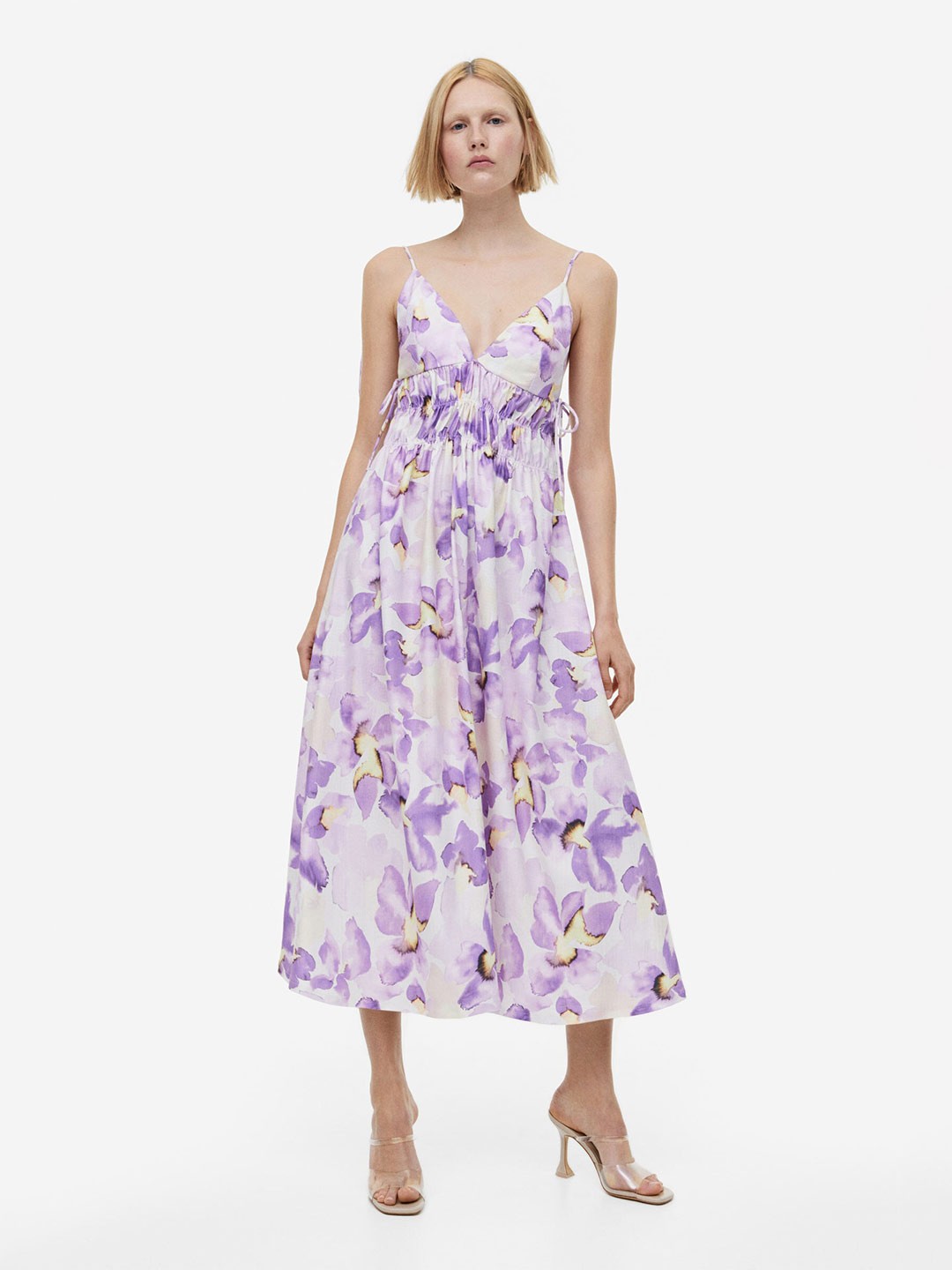 

H&M Tie-Detail Dress, Purple