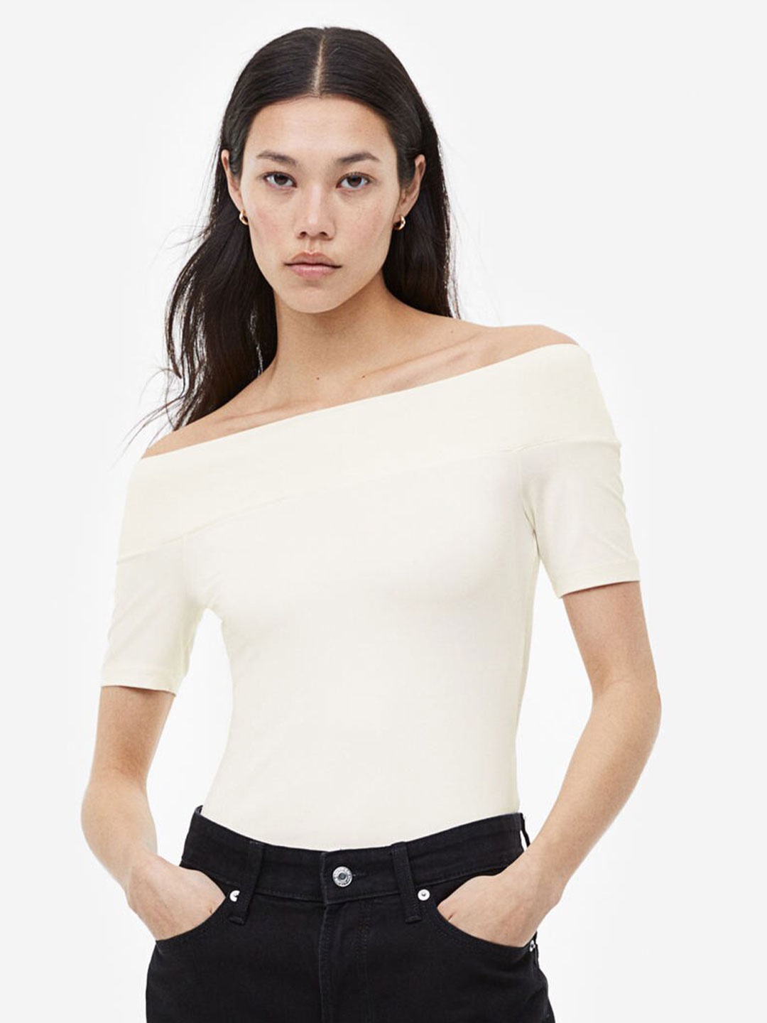 

H&M Off-The-Shoulder Top, White