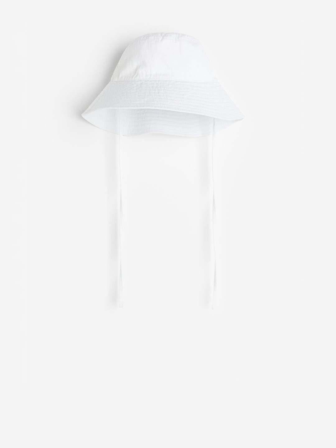 

H&M Women Tie-Detail Pure Cotton Sun Hat, White
