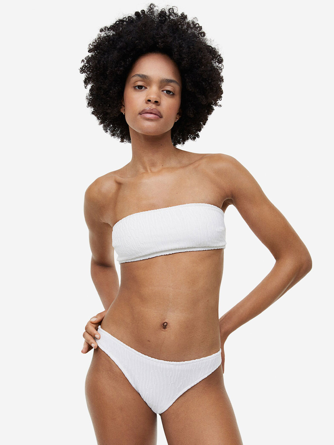 

H&M Padded Bandeau Bikini Top, White