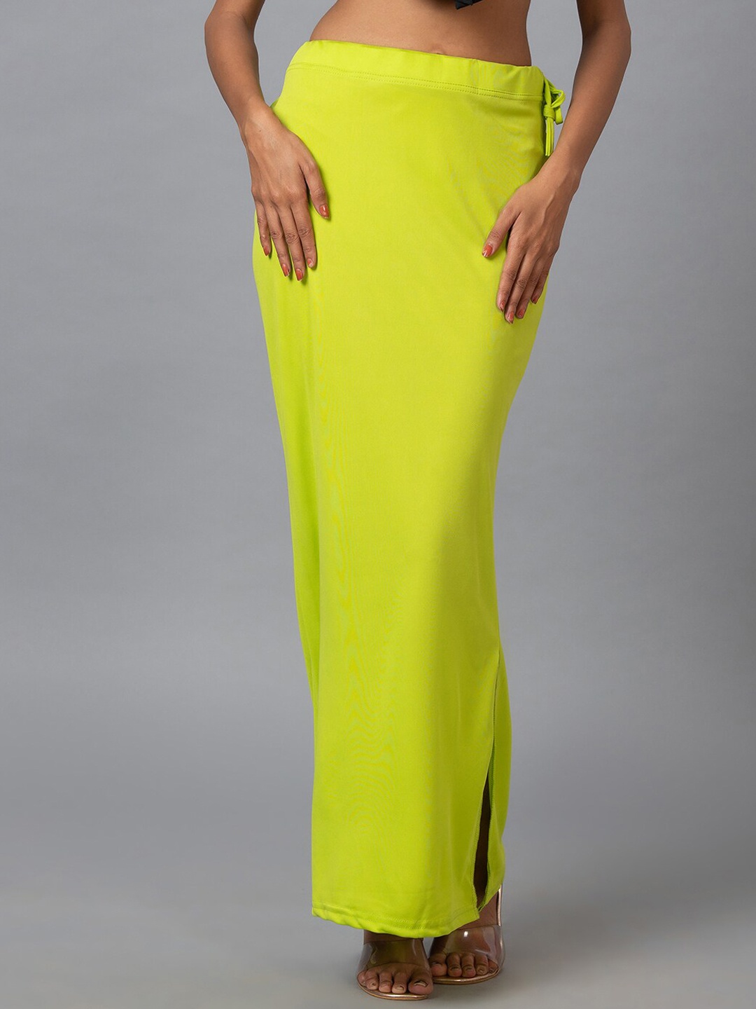 

SALWAR STUDIO Microfibre Saree Shapewear, Fluorescent green