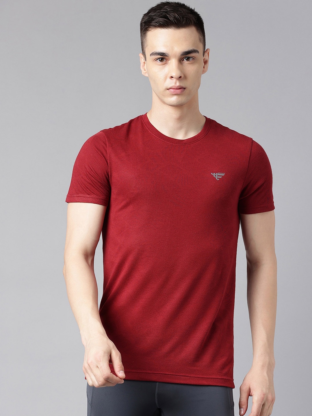 

Woods Round Neck Training or Gym T-shirt, Maroon