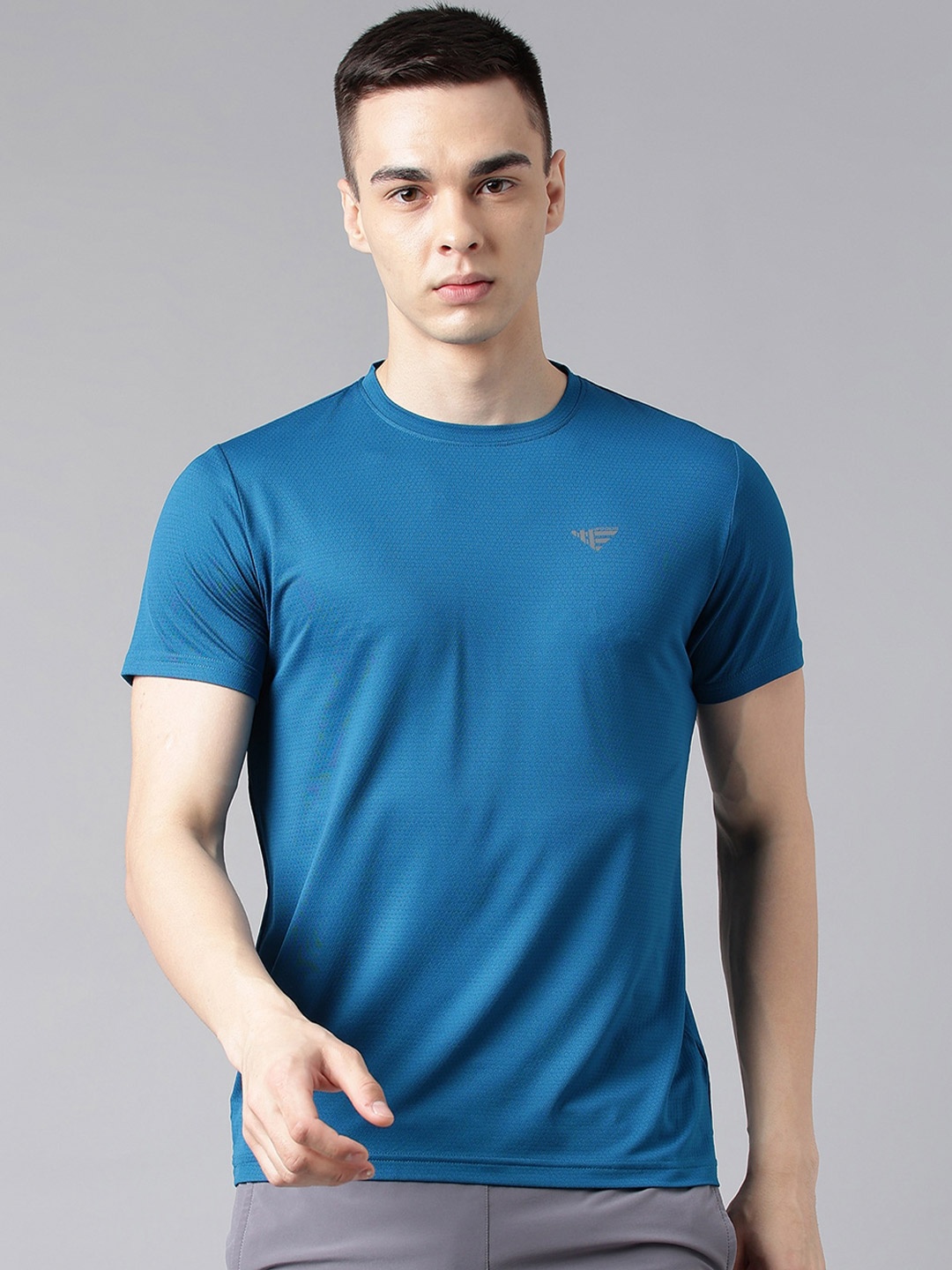 

Woods Round Neck Moisture Wicking Training or Gym T-shirt, Blue