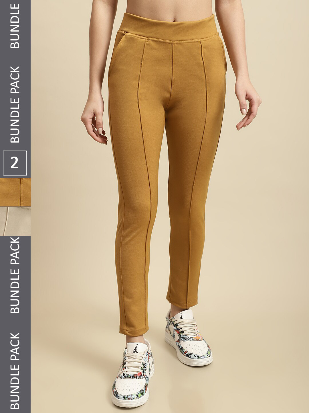 

TAG 7 Pack Of 2 Skinny Fit Jeggings, Mustard