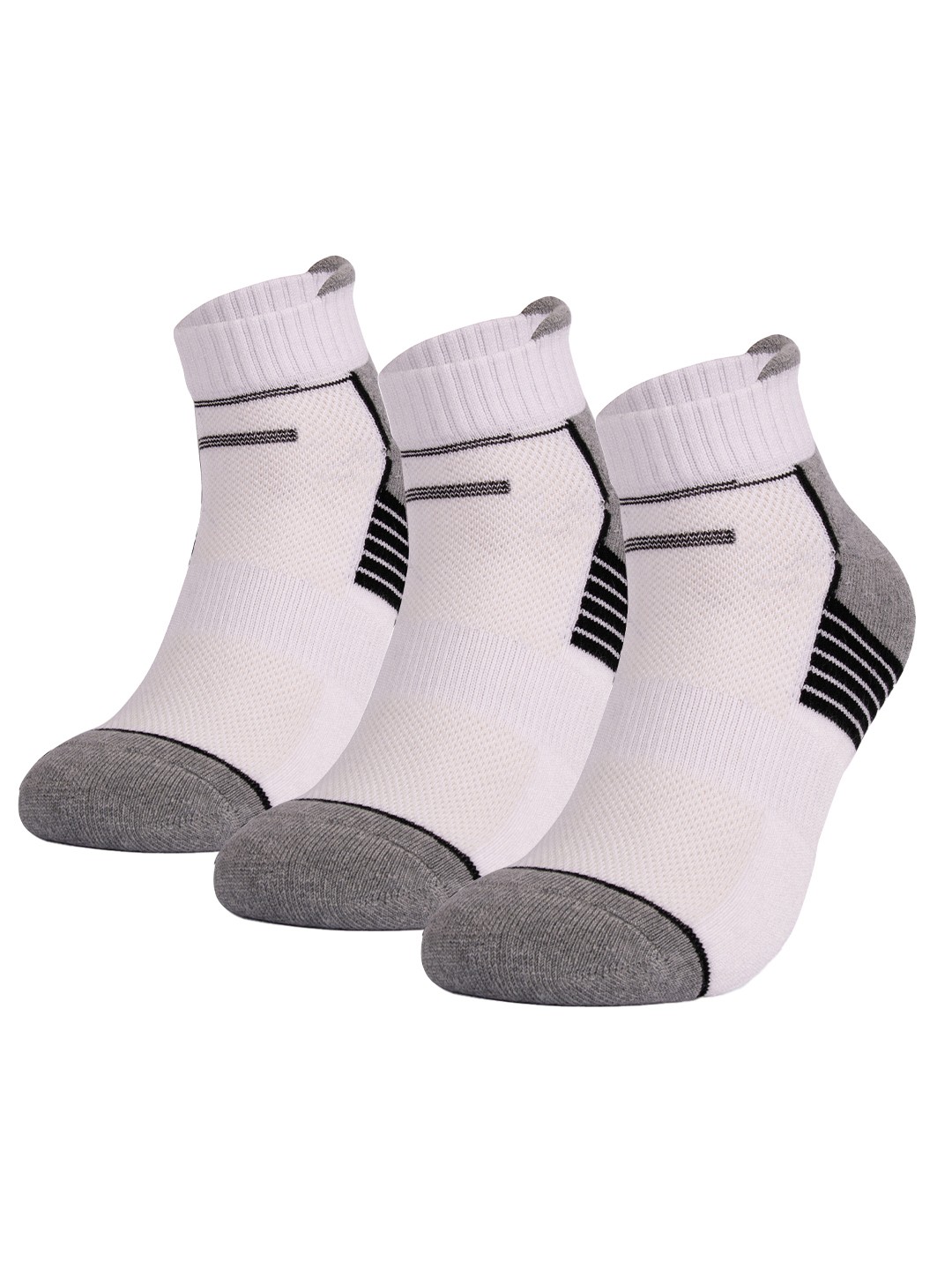 

MUSH Pack Of 3 Ankle Length Bamboo Socks, White