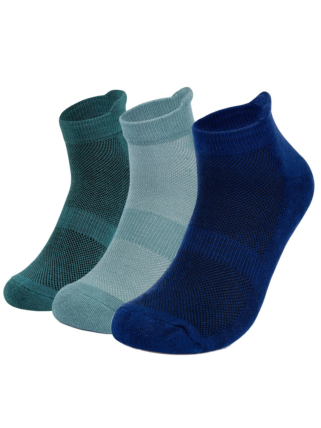 

MUSH Pack Of 3 Ankle Length Bamboo Socks, Navy blue