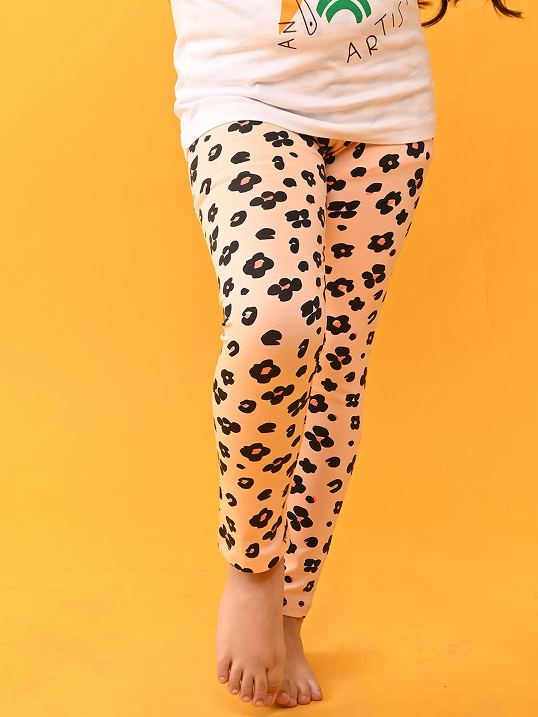 

Anthrilo Girls Pack Of 2 Printed Cotton Lounge Pants, Pink