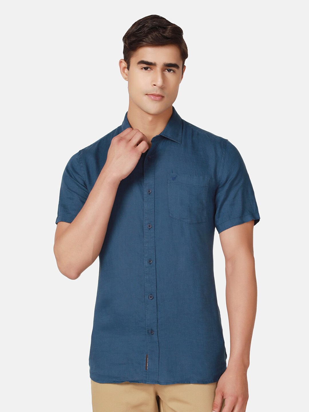 

Blackberrys India Slim Spread Collar Slim Fit Casual Shirt, Teal