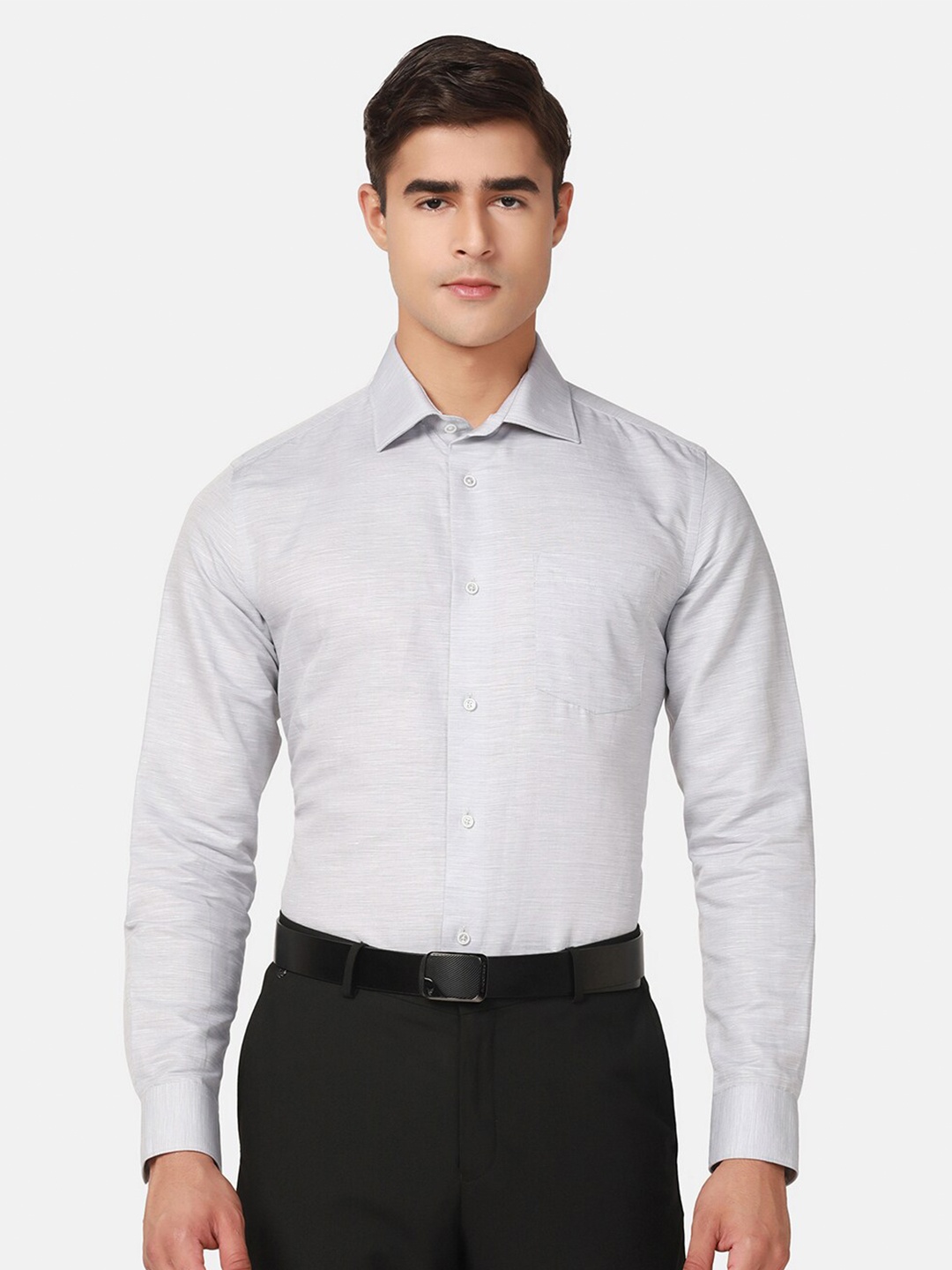 

Blackberrys India Slim Spread Collar Slim Fit Formal Shirt, Grey