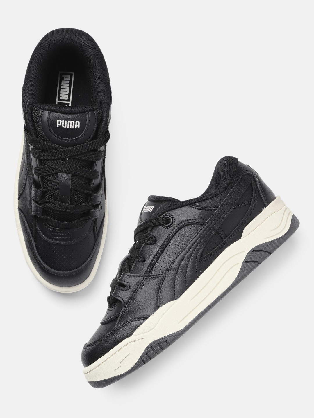 

Puma Unisex Perforations 180 Regular Sneakers, Black