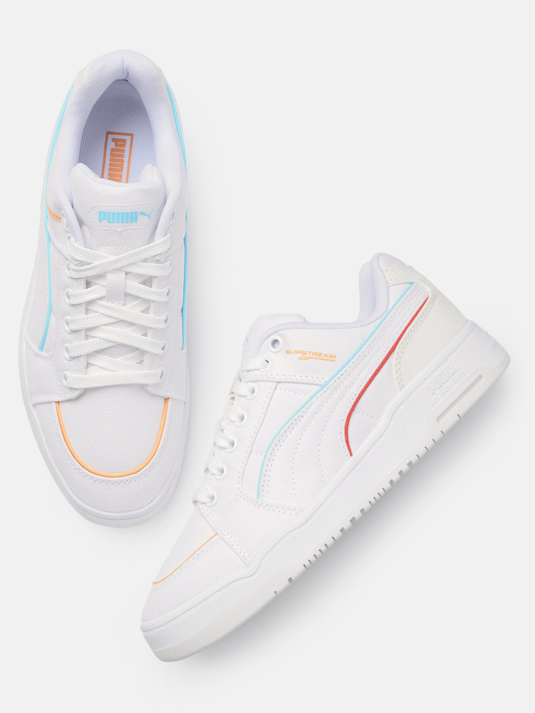 

Puma Unisex Solid Slipstream Lo Canvas Regular Sneakers, White