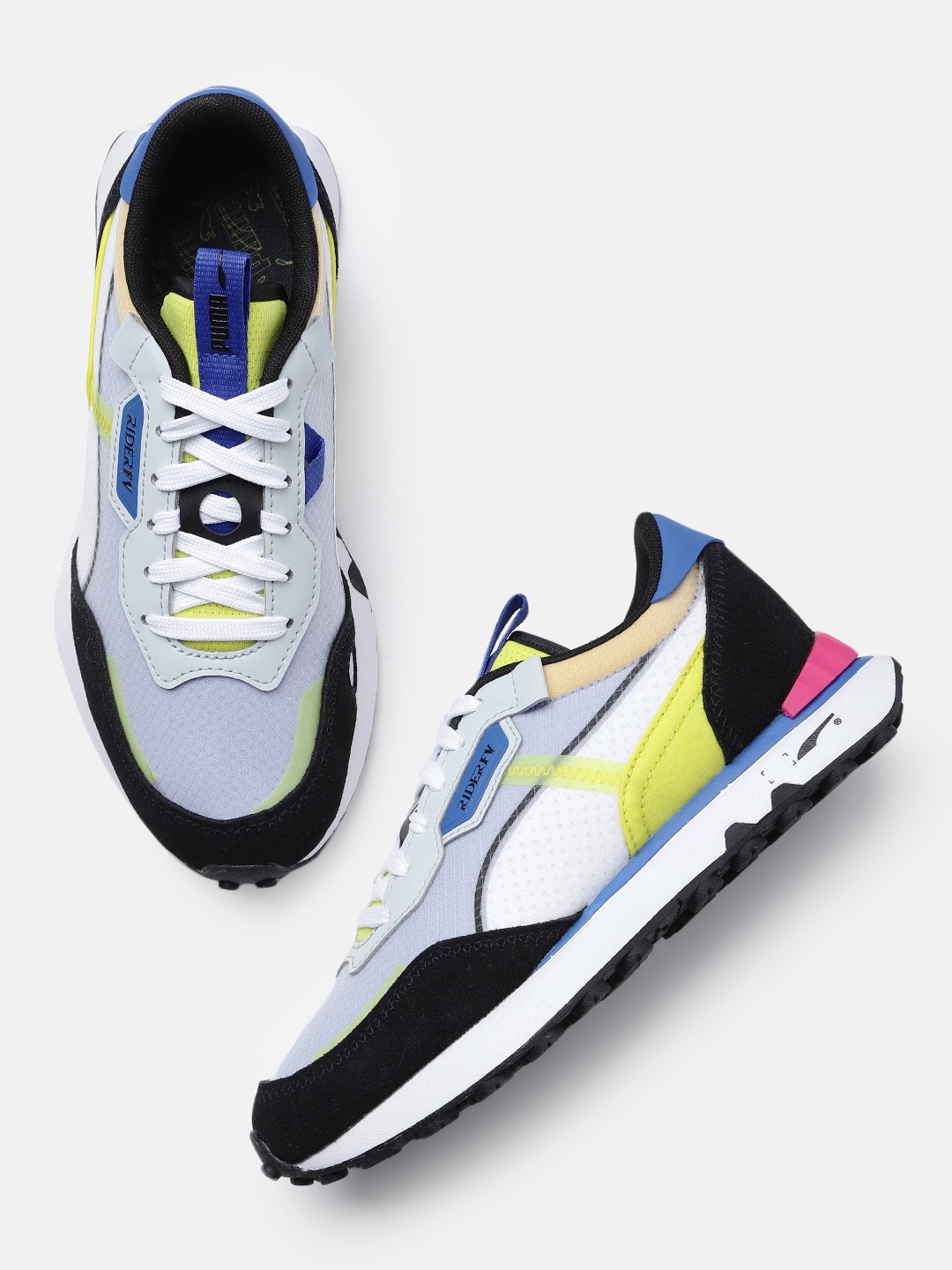 

Puma Unisex Rider FV X-Ray Colourblocked Sneakers, Purple