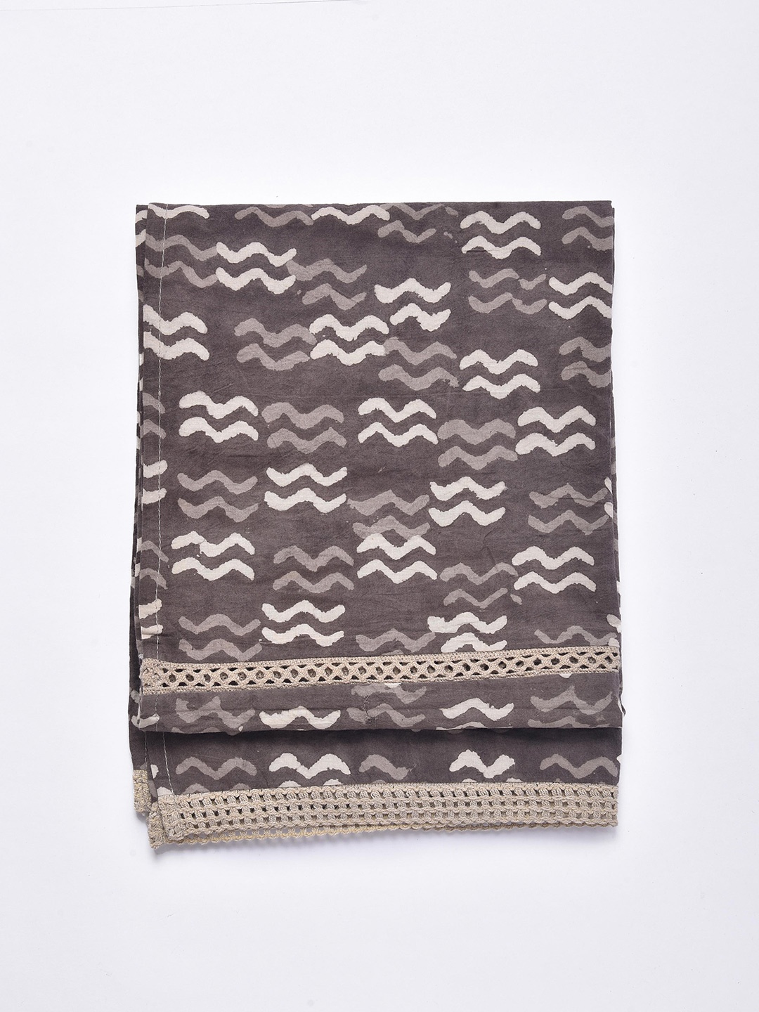 

trueBrowns Women Geometric Printed Cotton Stole, Brown
