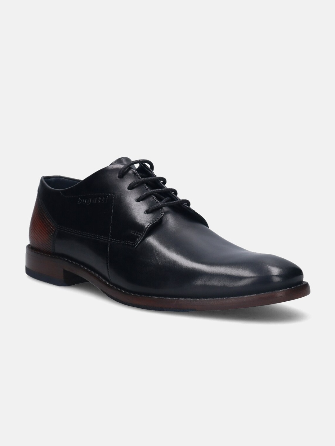 

Bugatti Mansueto Flex Evo Black Leather Formal Derby Shoes