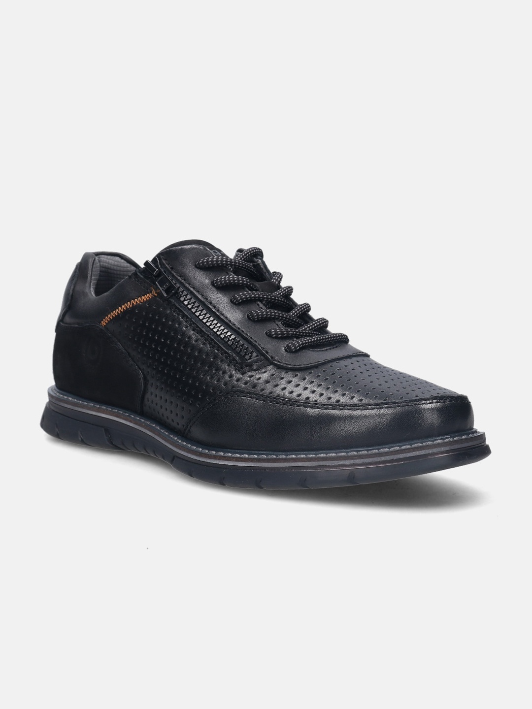 

Bugatti Men Sammy Comfort Perforated Leather Sneakers, Black