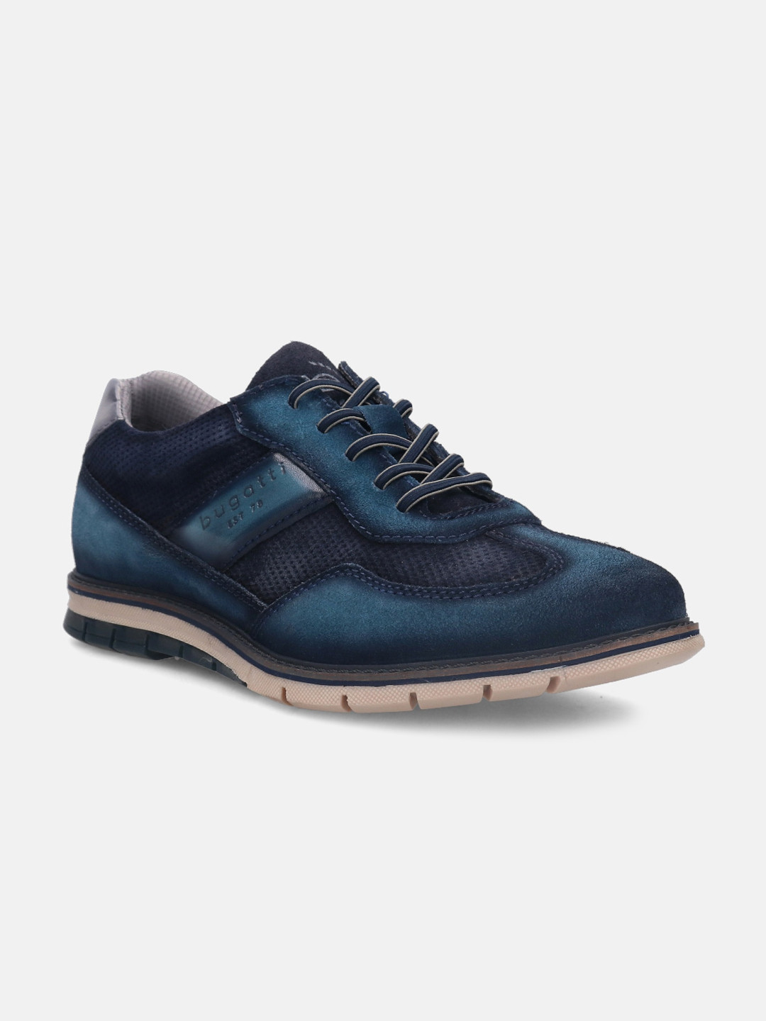 

Bugatti Men Simone Textured Suede Comfort Insole Basics Sneakers, Navy blue
