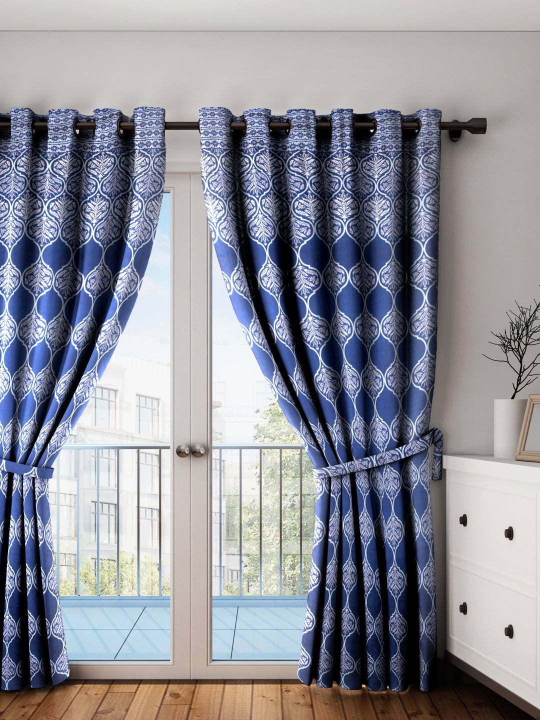 

Cortina Blue Room Darkening Door Curtains