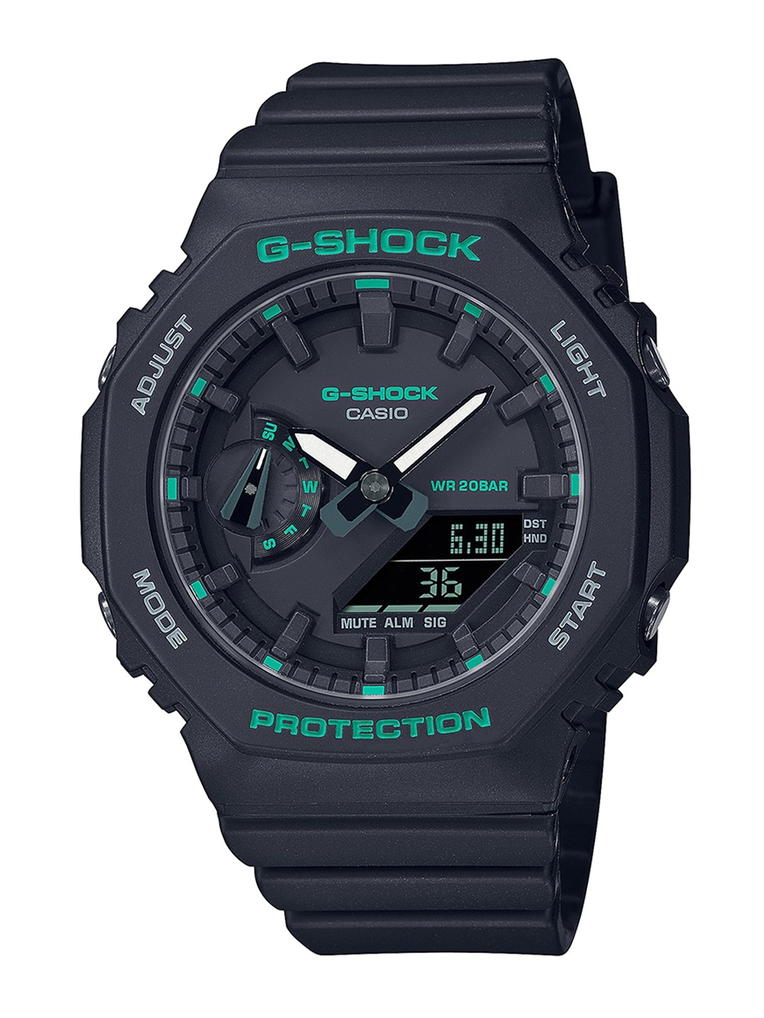 

CASIO Women G-Shock GMA-S2100GA-1ADR Black Ana-Digi Dial Black Resin Strap Watch G1375