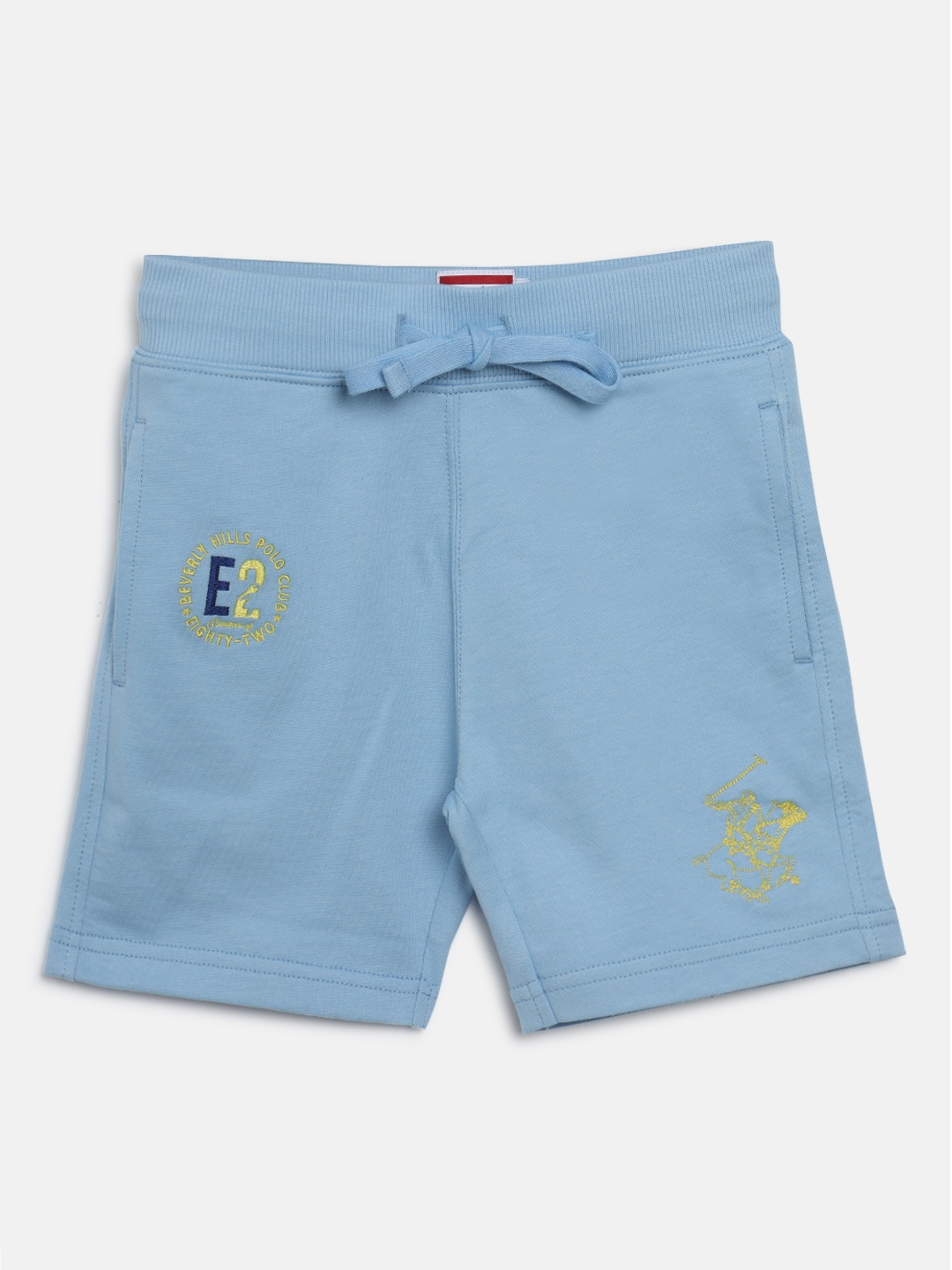 

Beverly Hills Polo Club Boys Mid Rise Knitted Pure Cotton Shorts, Blue