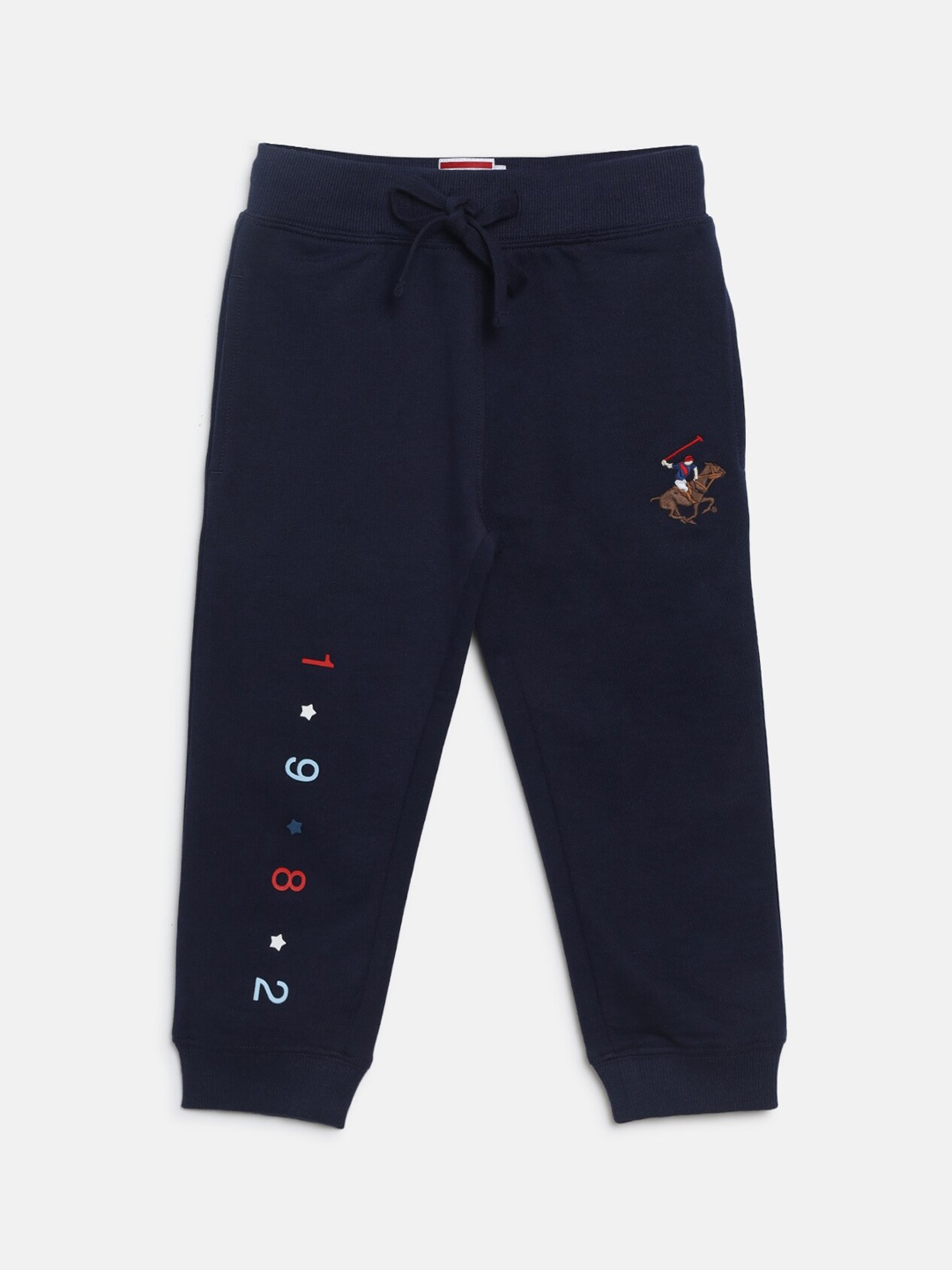 

Beverly Hills Polo Club Boys Printed Pure Cotton Joggers, Navy blue