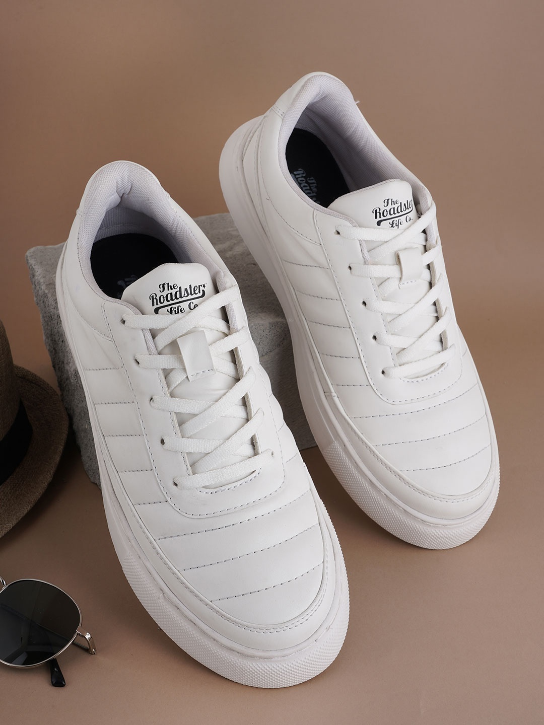 

Roadster Men White Textured Basics Sneakers