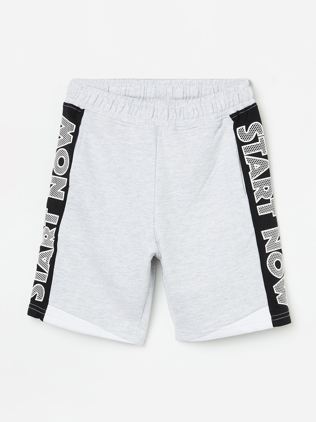 

Fame Forever by Lifestyle Boys Typography Printed Pure Cotton Sports Shorts, Grey melange