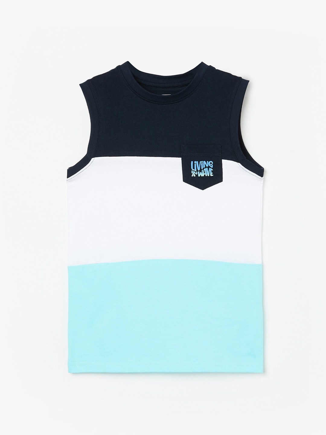 

Fame Forever by Lifestyle Boys Colourblocked Slim Fit Pure Cotton T-Shirt, Black