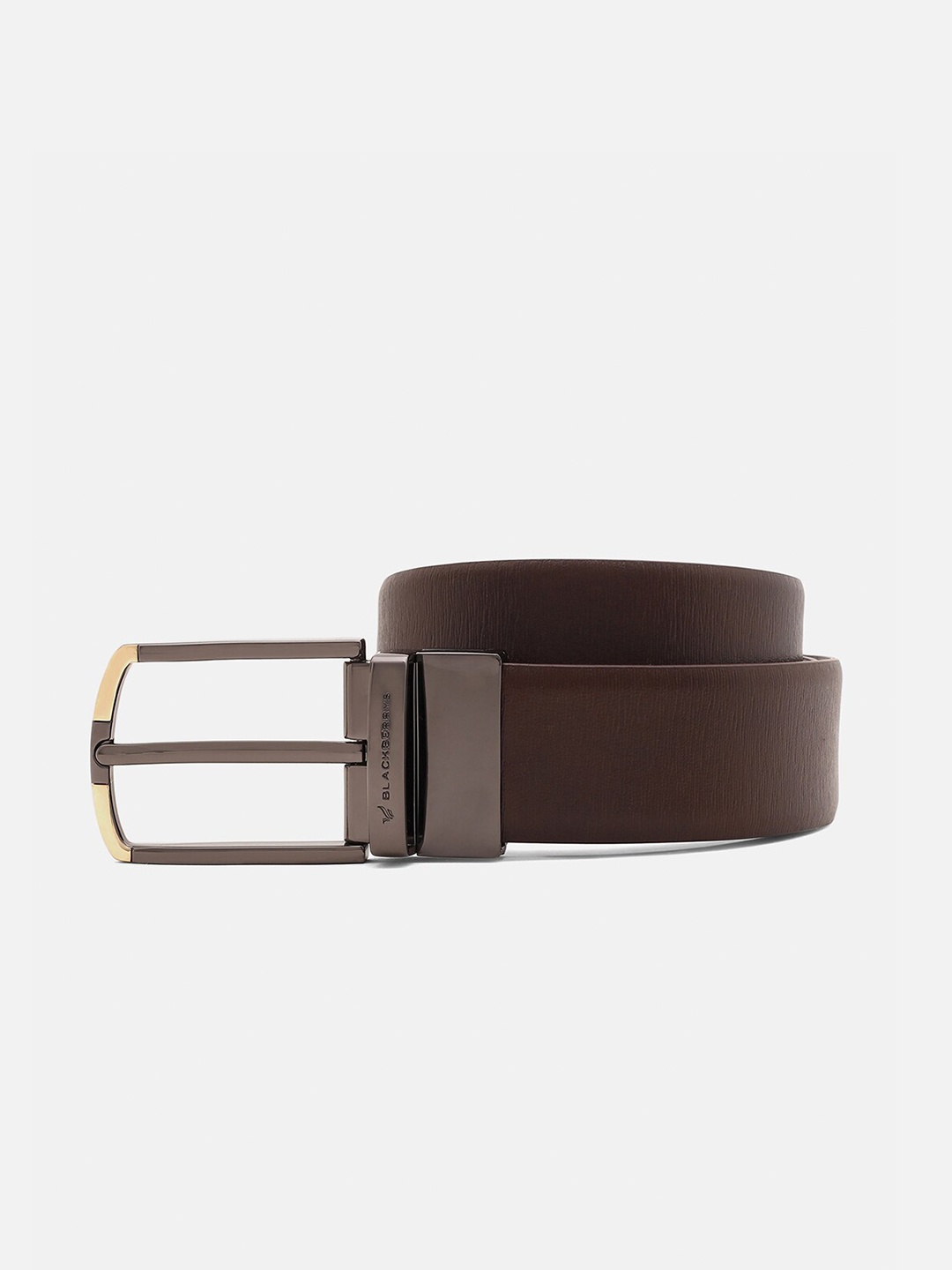 

Blackberrys Men Textured Leather Reversible Formal Belt, Brown
