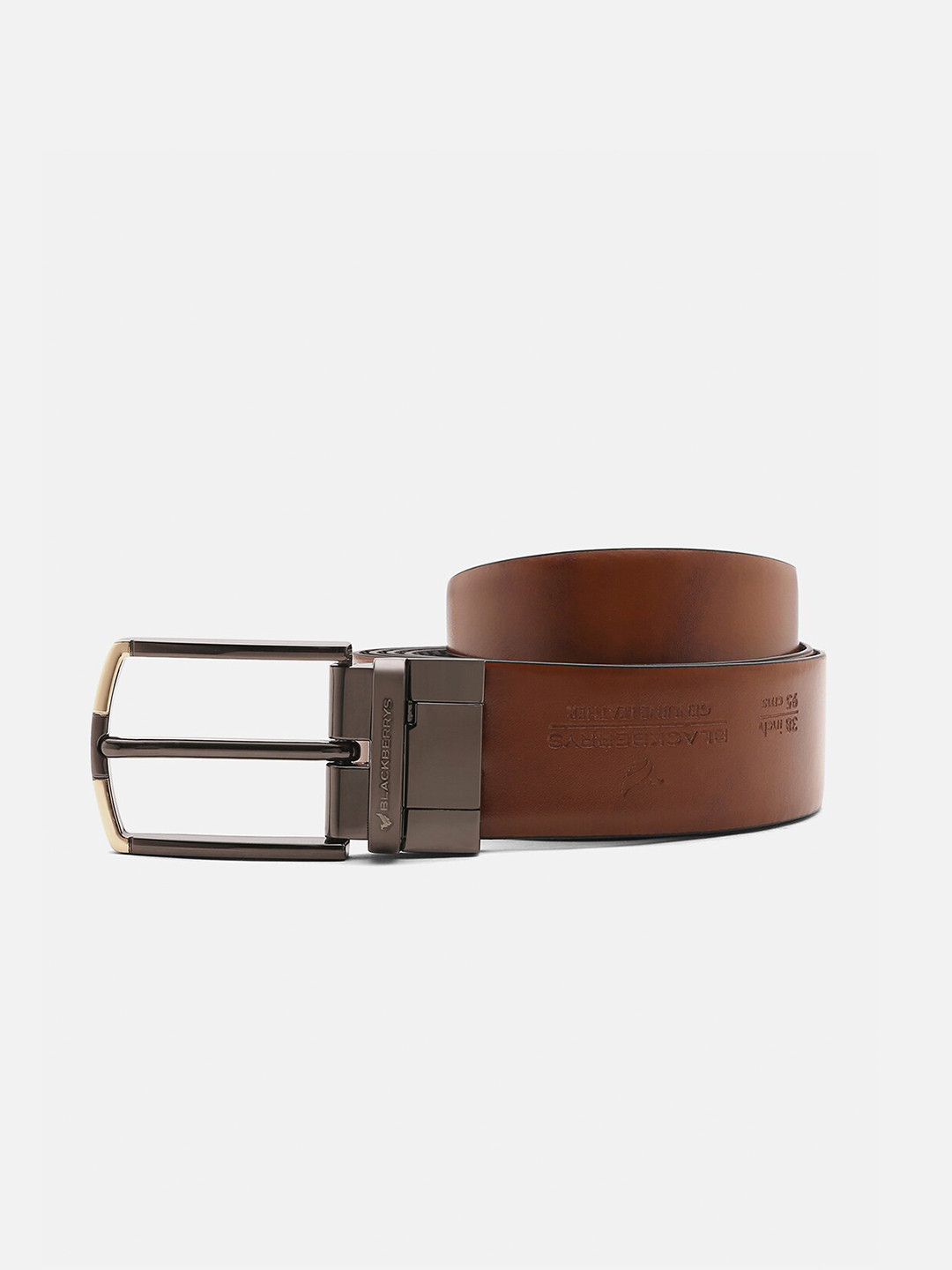 

Blackberrys Men Leather Reversible Formal Belt, Brown