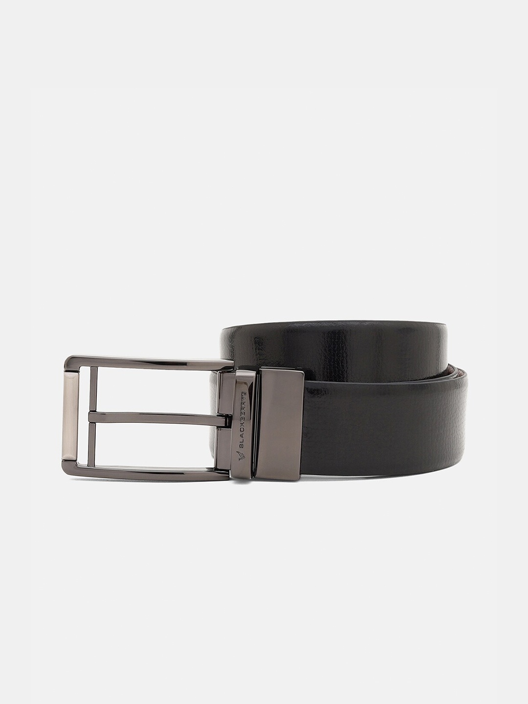 

Blackberrys Men Textured Leather Formal Belt, Black