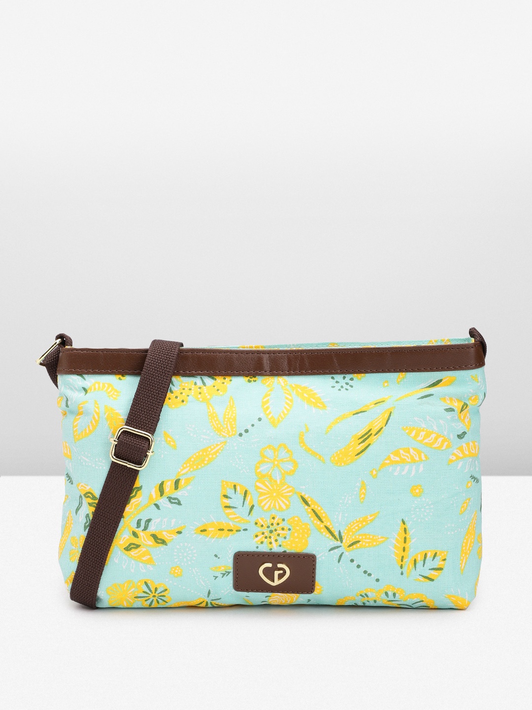 

Caprese Floral Printed Sling Bag, Blue