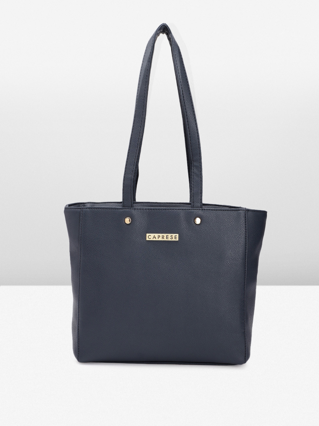 

Caprese Textured Regular Structured Shoulder Bag, Navy blue