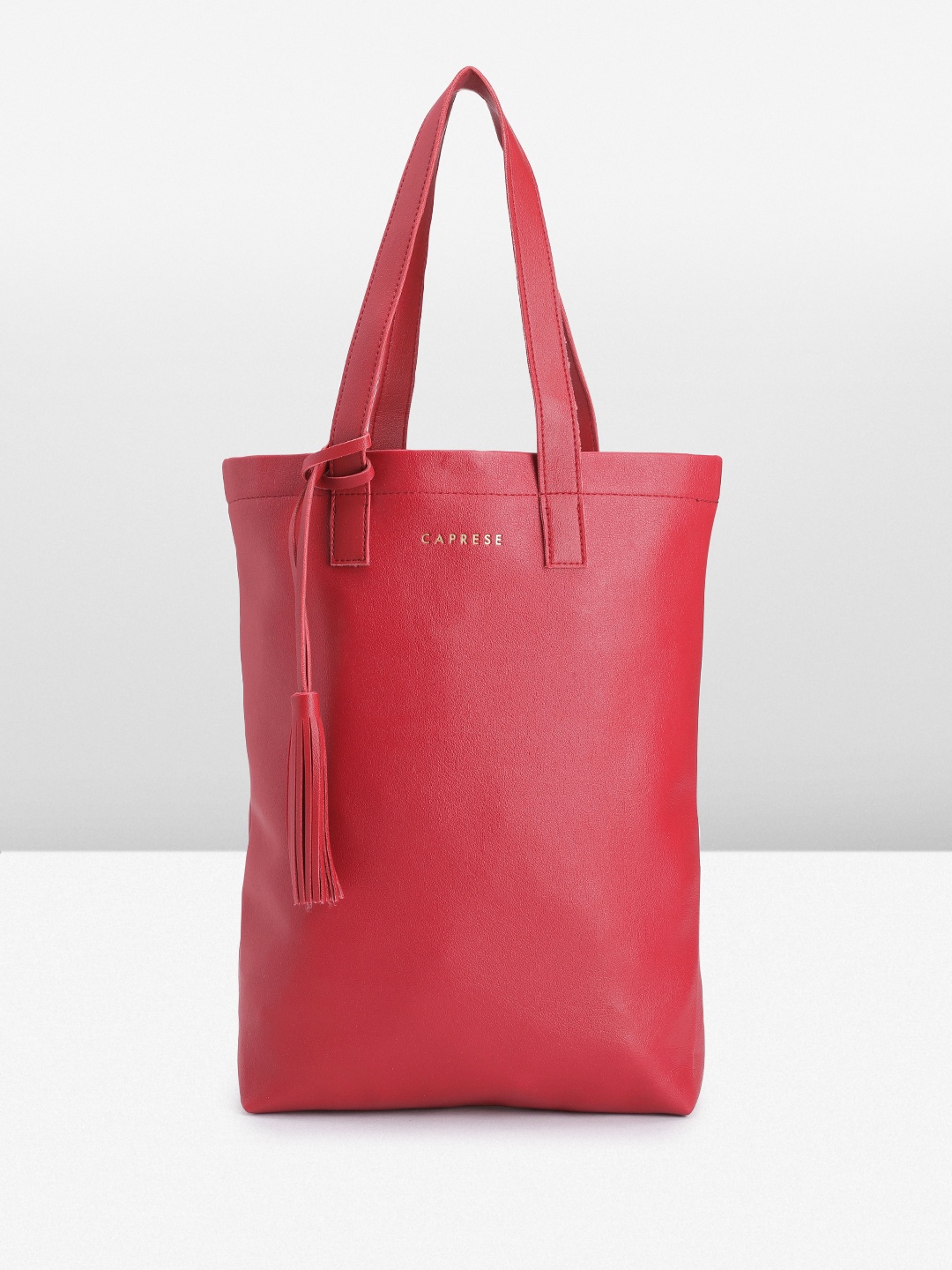 

Caprese Oversized Bucket Shoulder Bag with Tasselled Detail, Red