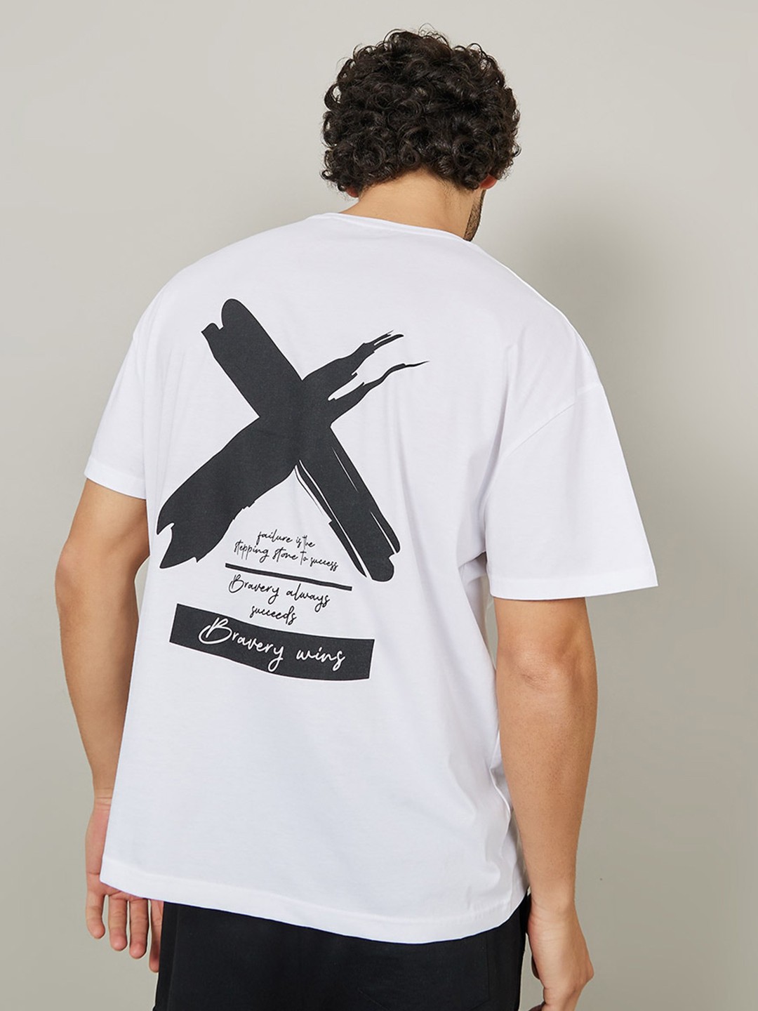 

Styli Graphic Oversized Relaxed Fit T-shirt, White