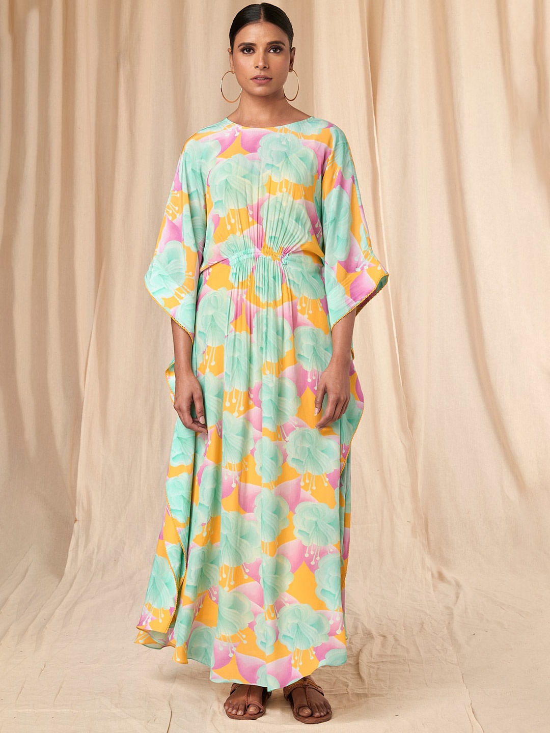 

Masaba Jane Bloomerang Circular Kaftan, Blue