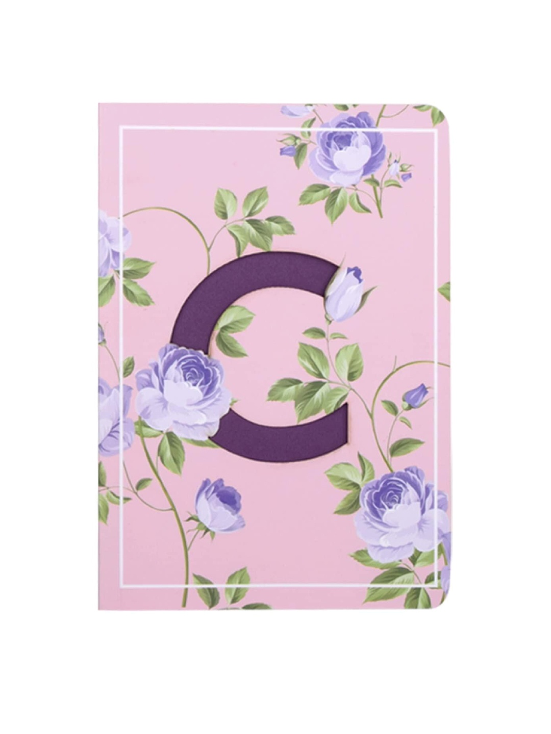 

Doodle Initial C Monogram Printed Soft Bound Notebook, Pink