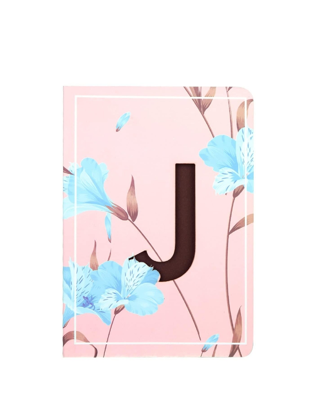 

Doodle Initial J Monogram Printed Soft Bound Notebook, Pink