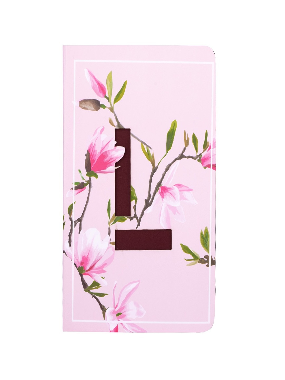 

Doodle Initial L Monogram Printed Soft Bound Notebook, Pink