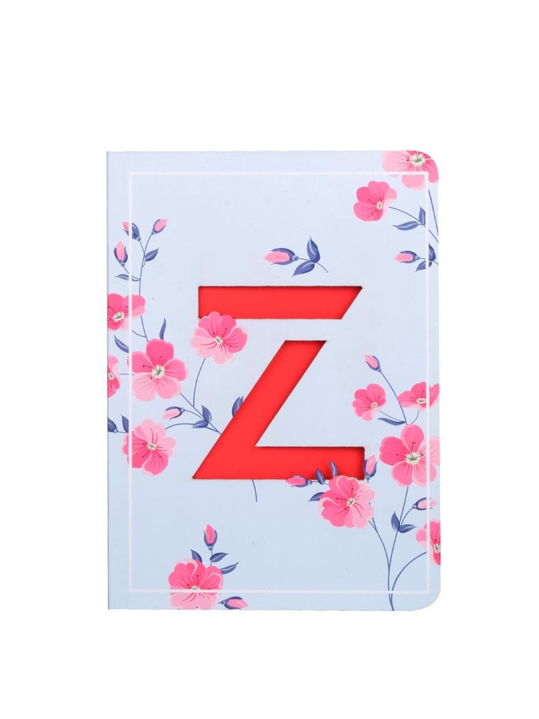 

Doodle Initial Z Monogram Printed Soft Bound Notebook, Blue