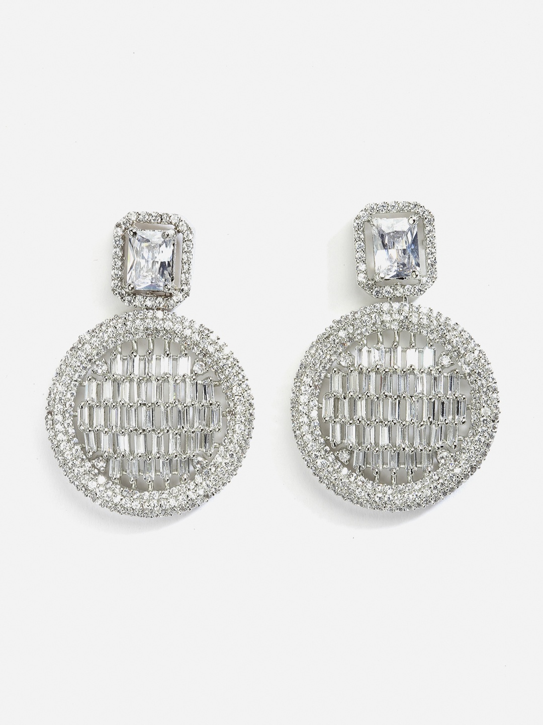 

Aazeen Rhodium-Plated Geometric Drop Earrings, Silver
